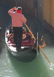 The Italian gondola driver, or gondolier