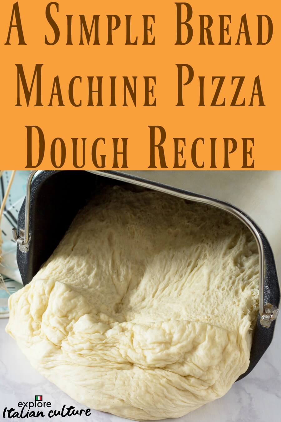 A simple to make bread machine pizza dough recipe.